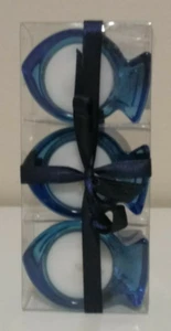 Blue Fish Glass Tealights Set Of 3 - Picture 1 of 6