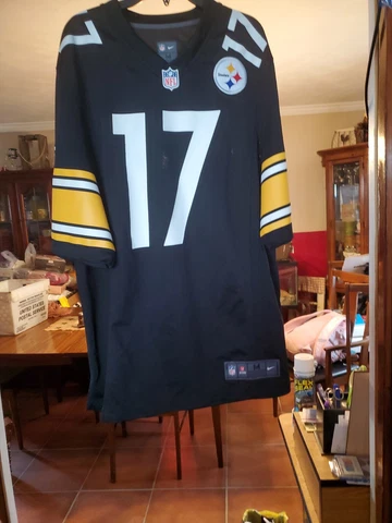 Reebok NFL Onfield Pittsburgh Steelers Mike Wallace Jersey #17 Mens Medium Cover