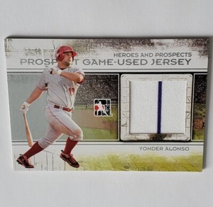 YONDER ALONSO 2011 ITG Heroes & Prospects Prospect Game-Used Jersey Silver PJ-04