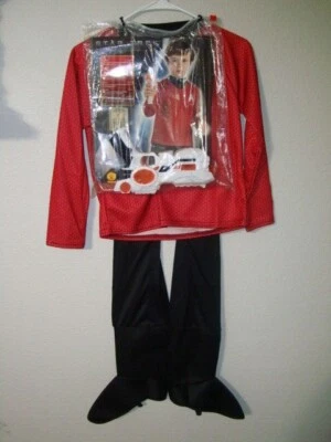 Star Trek Deluxe Scotty Kirk Rojo 2 PC. Disfraz Pantalones Camisa Niños Mediana + Pistola de Juguete Foto 1 de 4