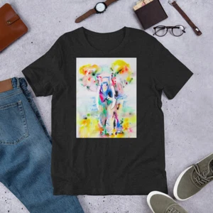 Camiseta UNISEX - ELEFANTE Acuarela Retrato .4 - Camiseta Camisa Ropa Pintura - Imagen 1 de 6
