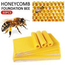30Pcs Honeycomb Bee Wax Foundation Honey Hive Equipment Bee Honey Sheets Tool