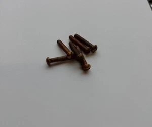 3/16 x 1" - BSF- ROUND HEAD SLOTTED - VINTAGE IMPERIAL BRASS BSF MACHINE SCREWS - Picture 1 of 1
