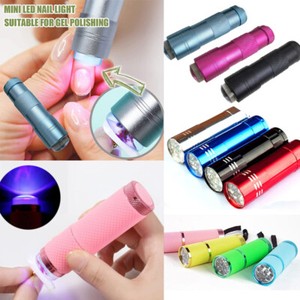 9LED UV Light Fast Nail Dryer Gel Curing Lamp Nail Polish Cure  Light Flashlight