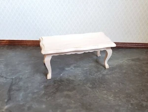 Dollhouse Miniature Coffee Table Unpainted Wood 1:12 Scale Living Room Furniture - Picture 1 of 4
