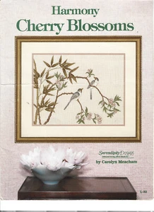 Harmony Cherry Blossoms Carolyn Meacham Birds Flowers Cross Stitch Chart - Picture 1 of 1