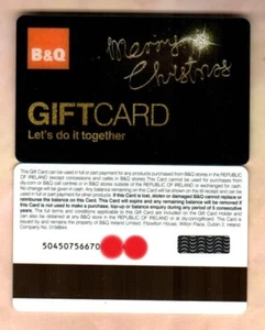 B & Q ( UK ) Merry Christmas Holographic Gift Card ( $0 ) V1 - Picture 1 of 1