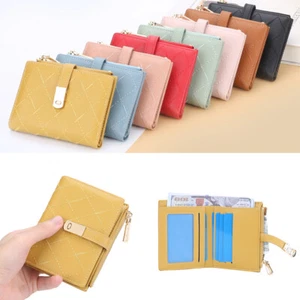  Womens Leather Wallet Bifold Zipper Handbag Short Clutch Card Holder Coin Purse - Picture 1 of 66