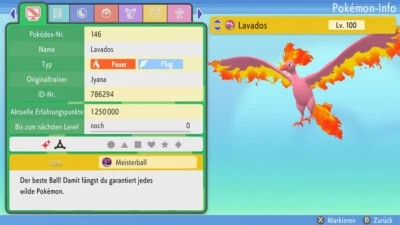 Lavados Shiny | LVL 100 | Legal + Onlinefähig | Pokemon Diamant & Perl - Bild 1 von 4