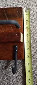 Custom Hand Crafted Heart Pine Shelf Rack Mail Key Hooks Entryway Organizer - Picture 1 of 6