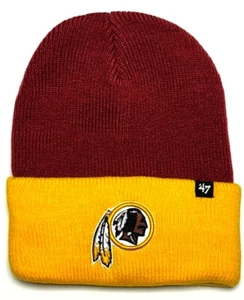 Washington Redskins NFL '47 Vintage Brain Freeze Cuff Knit Hat Cap Winter Beanie - Picture 1 of 2