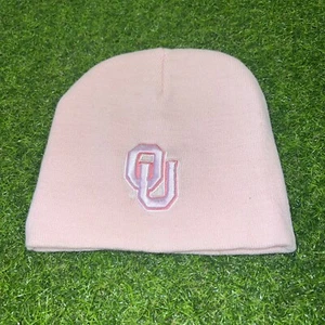 Oklahoma Sooners Pink Womens Vintage Script Winter Beanie Sports Hat Cap NWOT OU - Picture 1 of 2