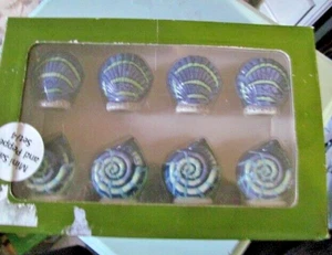 Pfaltzgraff Mini Salt Pepper Shaker 4 Sets Ocean Breeze Sea Shells - Picture 1 of 2
