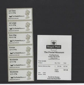 ERROR! MACHIN MA13 POSTAL MUSEUM Collector Strip TEXT + LOGO RIGHT POST GO RARE - Picture 1 of 1