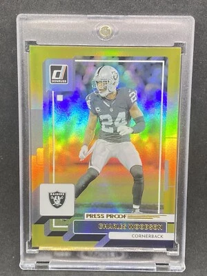 Charles Woodson RARE GOLD REFRACTOR INVESTMENT CARD SSP PANINI RAIDERS MINT - Image 1 of 2