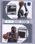 TIM DUNAN KEVIN GARNETT 2004-05 FLEER SKYBOX #RFD-KG/TD RARE FORM DUAL PATCH /10