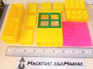 Unico Big Bloxx Peppa Pig’s Treehouse Window & Yellow Wall Parts Only Jazwares - Picture 1 of 4