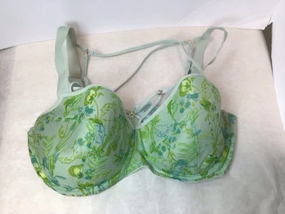 Marlies Dekers 阳台风格绿色/蓝色花卉图案文胸 36DDD/F  — 第 1/4 张图片
