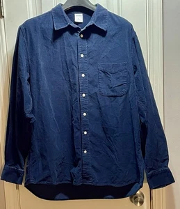 Vintage Old Navy Corduroy Shirt Mens Size XL Blue Cotton Work Outdoor Button Up - Picture 1 of 14