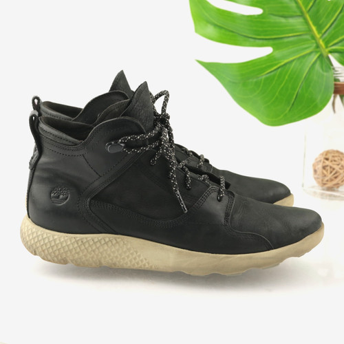 Timberland donna FlyRoam sneaker boot taglia 10 nero pelle stringato scarpa sportiva