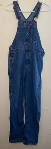 Dickies Women Size M Jean Bib Overalls Denim Carpenter Straight Leg Medium - Picture 1 of 7