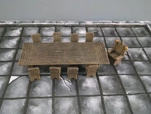 Banquet table scatter terrain - dungeons and dragons - fantasy Role Playing Gam - Picture 1 of 5
