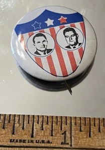 GEORGE WALLACE, CURTIS LEMAY, SHIELD JUGATE Pinback Button, Campaign 1.25 in Dia - Picture 1 of 5