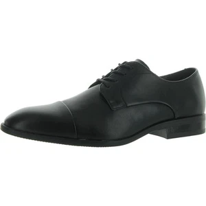 Alfani Mens Quinn Tan Faux Leather Lace Up Oxfords Shoes 12 Medium (D) BHFO 0071 - Picture 1 of 3