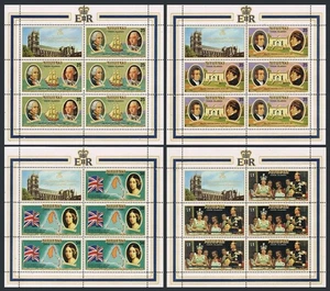 Aitutaki 148-151 sheets, MNH. Michel 254-257. QE II, 1977. Navigators.Bligh,Map. - Picture 1 of 1