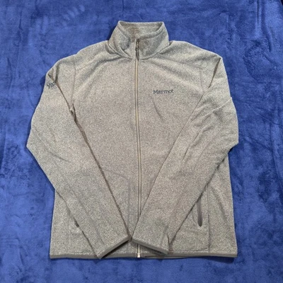 Chaqueta Marmot Para Hombre Grande Gris Cremallera Completa Polar Suéter Exterior Ligero Foto 1 de 4