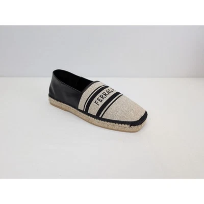 Salvatore Ferragamo 提花帆布草编鞋多色 BNWB 12 — 第 1/4 张图片