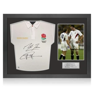 Jonny Wilkinson And Martin Johnson Signed England Rugby Shirt. Icon Frame - Picture 1 of 5