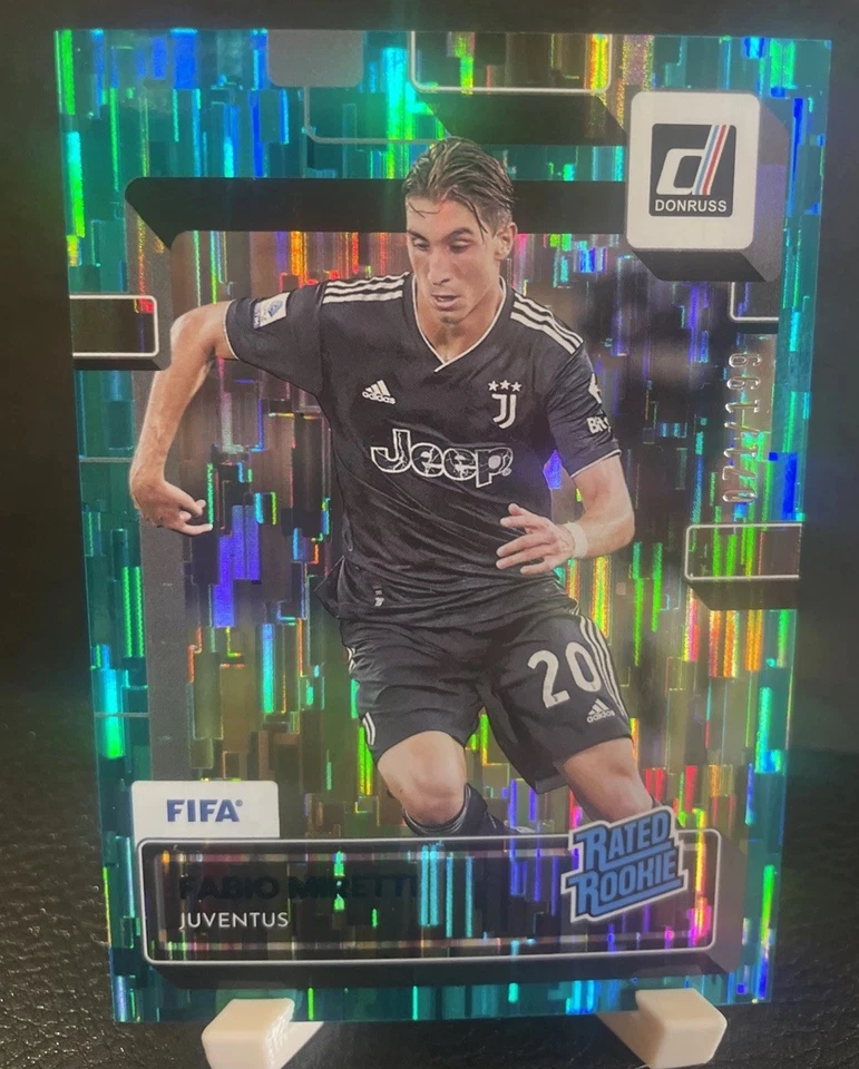 Panini Donruss Soccer Green Foil Rated Rookie Fabio Miretti /199 Juventus #196  - Image 1 of 4