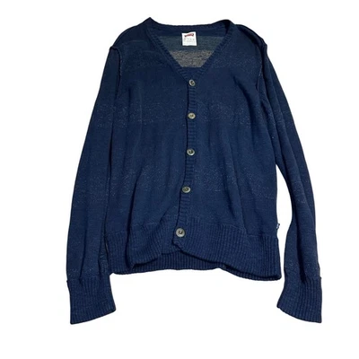 Suéter cárdigan abotonado cuello en V azul marino Levis para hombre XL TG EG XG Foto 1 de 4