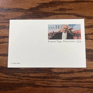 USA SC UX111 1984 Postcard 14c Francis Vigo, Vincennes, 1779 #C7 - Picture 1 of 2