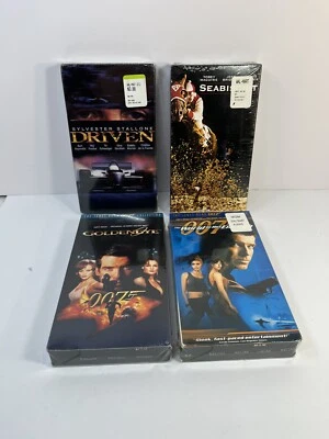 Lot Of 4 Sealed VHS Tapes (Action Drama) 007 Driven Seabiscuit New - Imagem 1 de 4