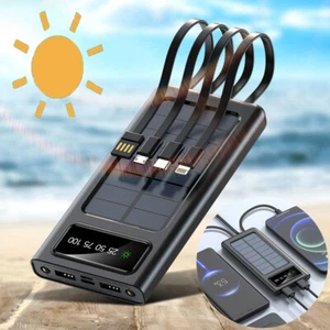 2023 3000000mAh Solar Power Bank 2 USB Portable Battery Charger For Cell Phone - Picture 1 of 12