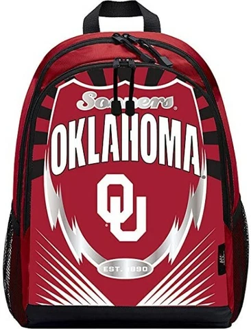 Oklahoma Sooners Kids Lightning Backpack - NCAA Cover