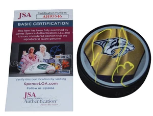 RYAN JOHANSEN signed (NASHVILLE PREDATORS) souvenir hockey puck JSA COA AH95546 - Picture 1 of 2