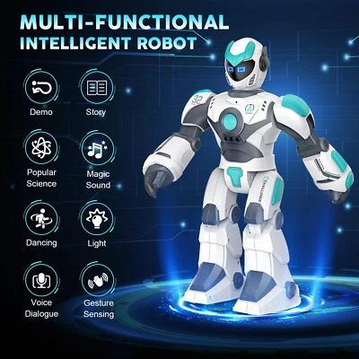 VATOS Remote Control Robot Extra Large 15.4" Programmable RC Robot Toy for Kids Age 3+