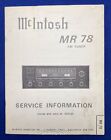Original McIntosh MR78 / Service Information Manual #6