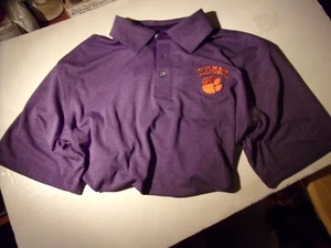 Discount!Men's Collectible Clemson Tigers Purple Polo Shirt - 2XL - New - $9 s/h - Picture 1 of 3