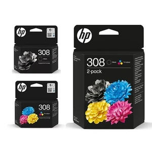 HP 308 Black/ Tri-colour & Combo Pack Ink Cartridges for HP Envy Printers Lot - Picture 1 of 4