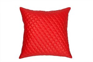 Home Decorative 100% Lambskin Leather Diamond Lattice Pattern Pillow Cover