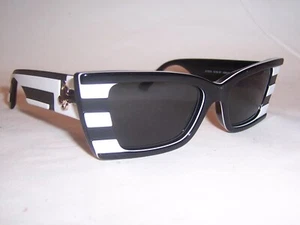 NEW JIMMY CHOO SUNGLASSES JC 5009 502987 BLACK WHITE/GRAY 53MM AUTHENTIC 5009 - Picture 1 of 7