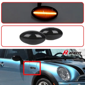 2X LED Indicador lateral Luz de señal de giro Lámpara ahumada para Mini Cooper R50 R53 R52 - Imagen 1 de 6
