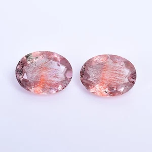 Super Seven Quartz Oval Shape Cut Stone Natural Gem pair 7ct 12X9X5mm Y-5674. - Picture 1 of 1