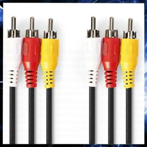 CAVO 3 RCA MASCHIO PROLUNGA AUDIO VIDEO STEREO CAVETTO AV COMPOSITO PER TV PC 3m - Picture 1 of 5
