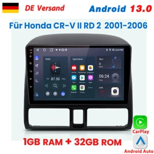 Carplay Android13.0 Autoradio GPS NAVI DSP DAB+ Für Honda CR-V II RD 2 2001-2006 - Bild 1 von 12