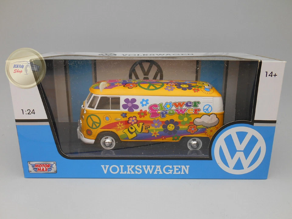 Volkswagen Type 2 (T1) Delivery Van "Flower Power" - Motormax 1:24 - MX79573F2 - Immagine 1 di 1